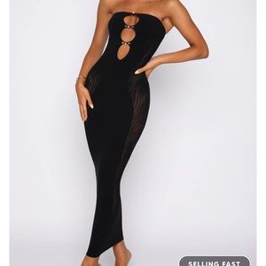 White fox midi dress